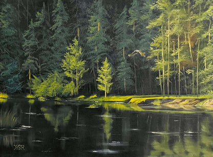 Realistic Forest Landscape Oil Painting 24*18 Inches