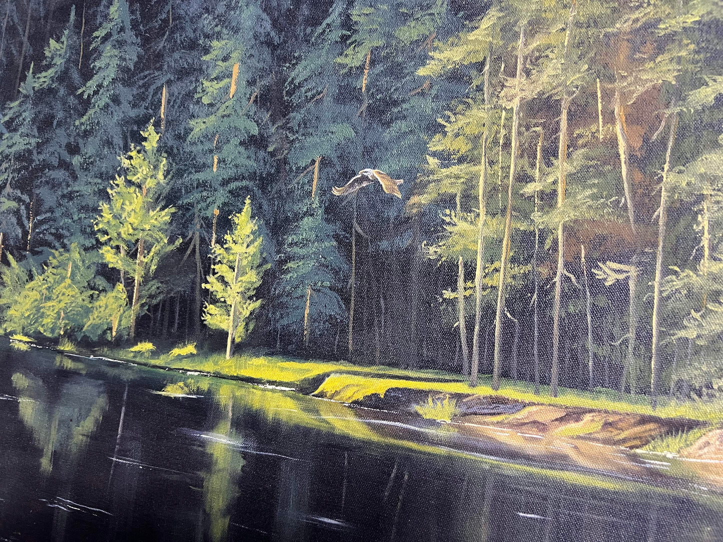 Realistic Forest Landscape Oil Painting 24*18 Inches