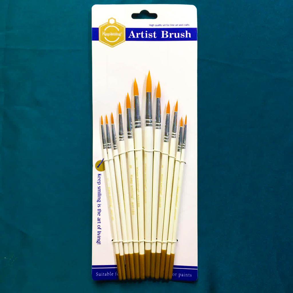 Keep Smiling Round Brushes Set of 12